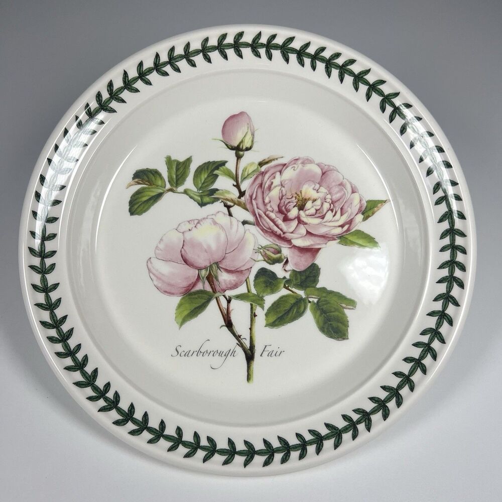 Portmeirion Retired 2005-2017 Botanic Roses 8.5" 'Scarborough Fair' Salad Plate
